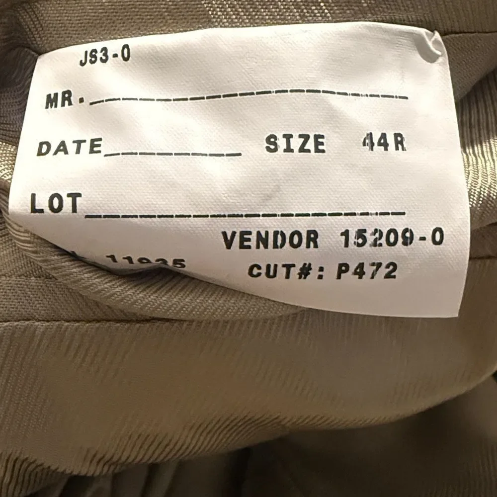 Stafford Tan Camel Hair Wool Double Button Blazer Suit Coat
